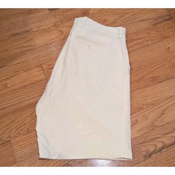 Nat Nast Men's Size 36 Pale Yellow 100% Silk Luxury Originals Shorts - Picture 5 of 7